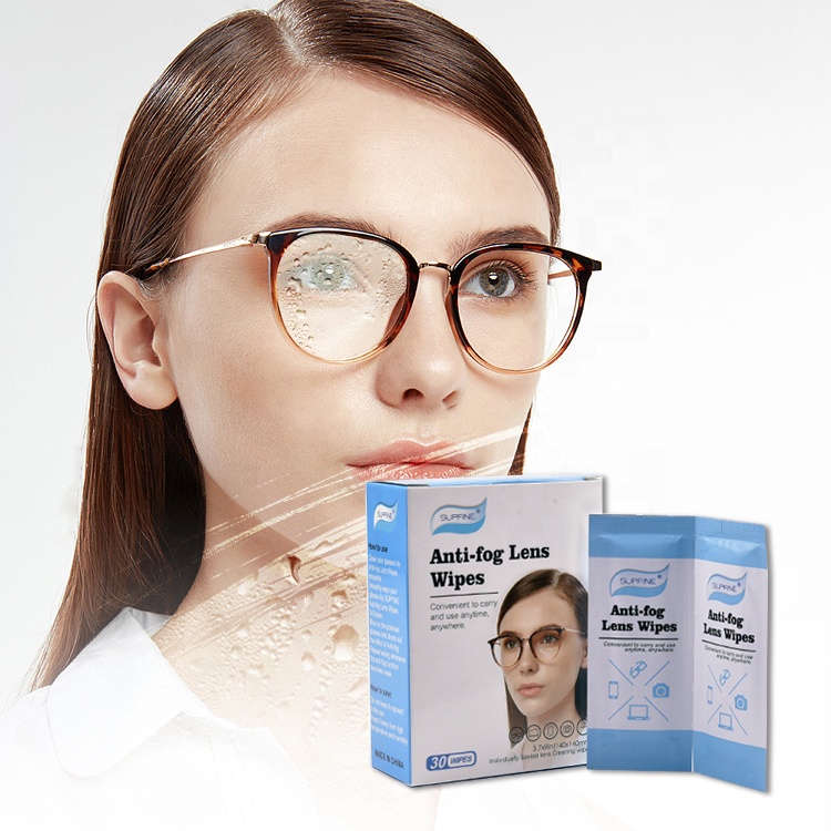 Factory Wholesale Anti Fog Eyeglass Wet Wipe Lens