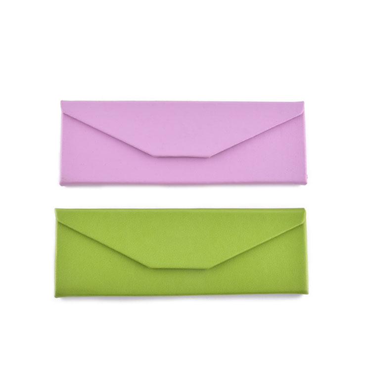 Jiaqi Cheap Wholesale Pink Folding Leather Glasses Case
