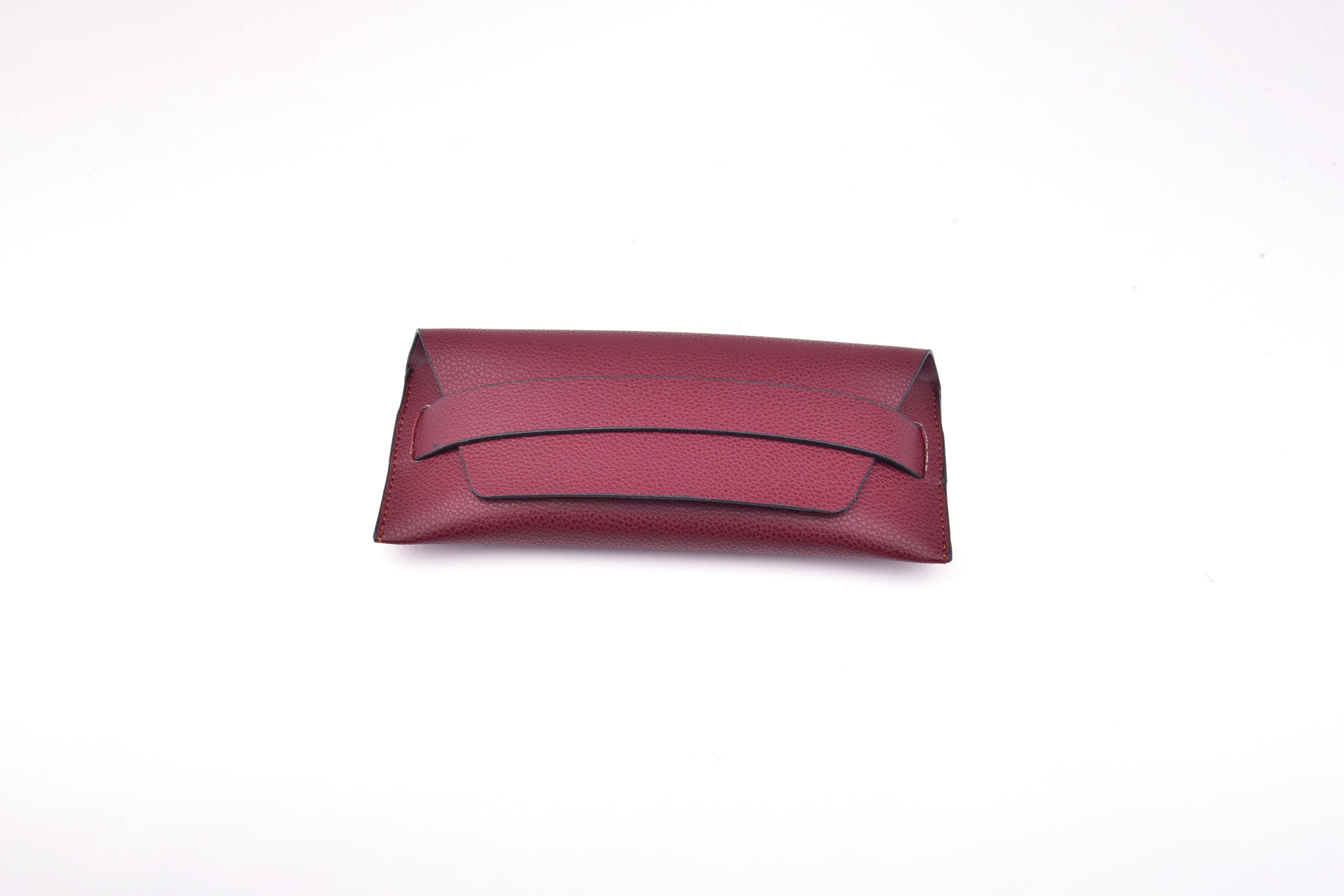 Customized Logo Printed Leather Eyeglass Case Triangle